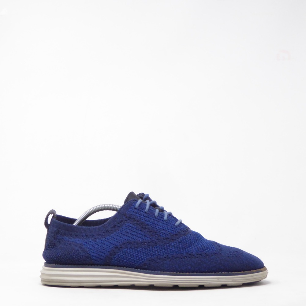 Cole Haan Mens OriginalGrand Wingtip Oxford Blue Knit C28446 10M